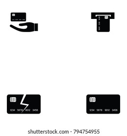 credit cards icon set