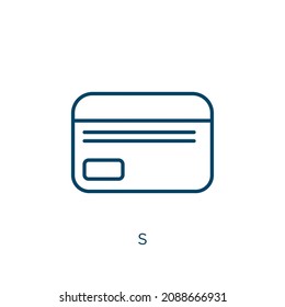 credit cards icon. Thin linear credit cards outline icon isolated on white background. Line vector credit cards sign, symbol for web and mobile