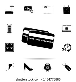 credit cards icon. Universal set of shop for website design and development, app development