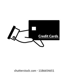 credit cards icon vector 