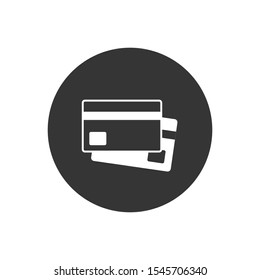 Credit Cards Icon Vector Flat Style