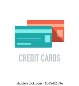 Credit cards icon vector. Credit cards sign on white background. Credit cards icon for web and app