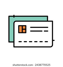Credit Cards icon vector strock illustration