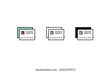 Credit Cards icons vector strock illustration