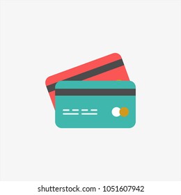 Credit Cards illustrations. Front and Back views.