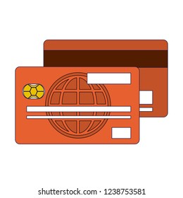 Credit cards isolated