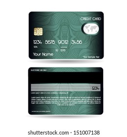 Credit cards, isolated, vector