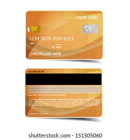 Credit cards, isolated, vector