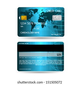 Credit cards, isolated, vector