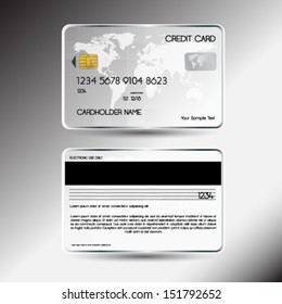 Credit cards, isolated, vector