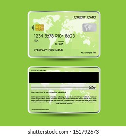 Credit cards, isolated, vector