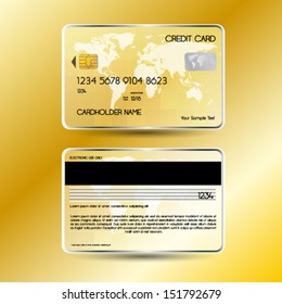 Credit cards, isolated, vector