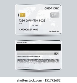Credit cards, isolated, vector
