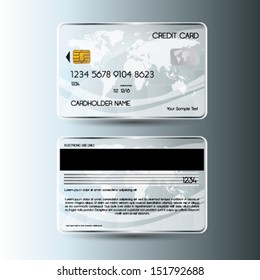 Credit cards, isolated, vector