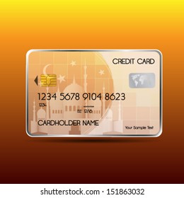 Credit cards, isolated, vector