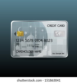 Credit cards, isolated, vector