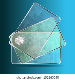 Credit cards, isolated, vector