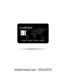 Credit cards isolated, vector