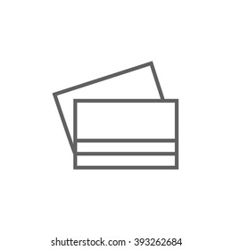 Credit cards line icon.
