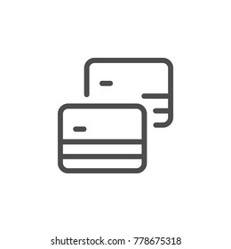 Credit cards line icon