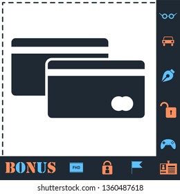 Credit Cards Payment. Perfect icon with bonus simple icons