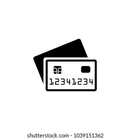 Credit Cards Payment vector icon. Simple flat symbol on white background