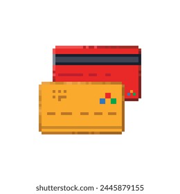 Credit cards, pixel art object