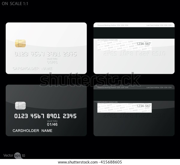 Credit Cards Template Stock Vector (Royalty Free) 415688605 | Shutterstock