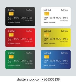 Credit cards vector