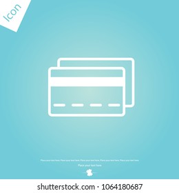 Credit cards vector icon
