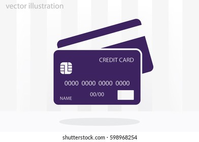 Credit cards vector icon