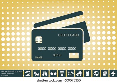 Credit cards vector icon