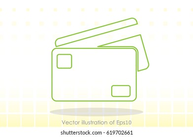 Credit cards vector icon