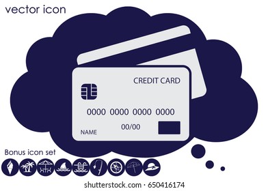 Credit cards vector icon