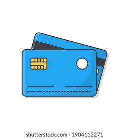 Credit Cards Vector Icon Illustration. Payment Method Icon