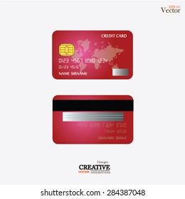 Credit cards. Vector illustration.