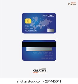 Credit cards. Vector illustration.