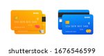 Credit Cards vector mockups isolated on white background. 