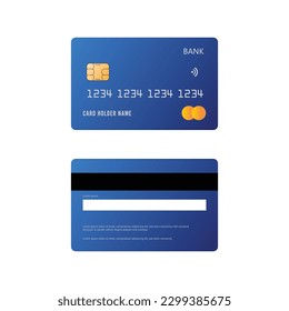 Credit Cards vector mockups isolated on white background.