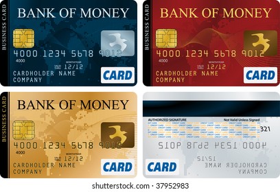 Credit Cards vector set