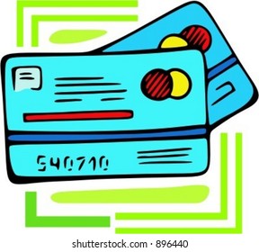 Credit card.Vector illustration