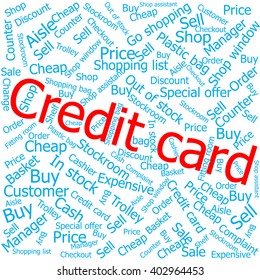 credit card,Word cloud art background