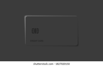 Credit Cart Icon. Realistic Design. Cashless Payment Concept. Vector EPS 10. Isolated On Black Background