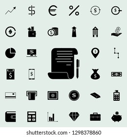 credit contract icon. banking icons universal set for web and mobile
