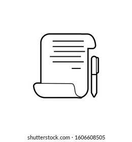 credit contract icon. Simple thin line, outline vector of banking icons for ui and ux, website or mobile application