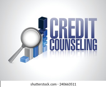 credit counseling review illustration design over a white background