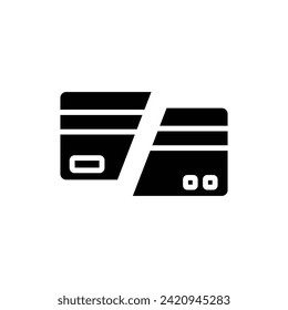 Credit Cut Filled Icon Vector Illustration