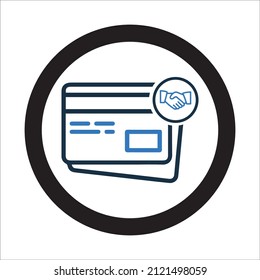 Credit and David card icon