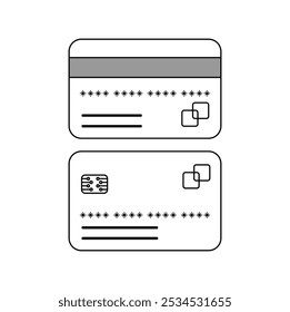 Ícone de cartão bancário de crédito ou débito design gráfico plano. Design de ilustração vetorial. Es 10