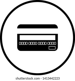 credit or debit card back view symbol